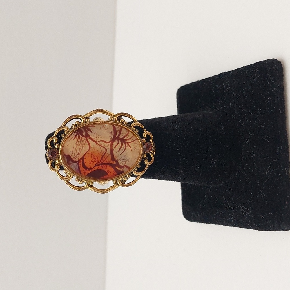 Fashion Jewelry Ring Size 7.25 Vintage Antique Appearance Retro Costume